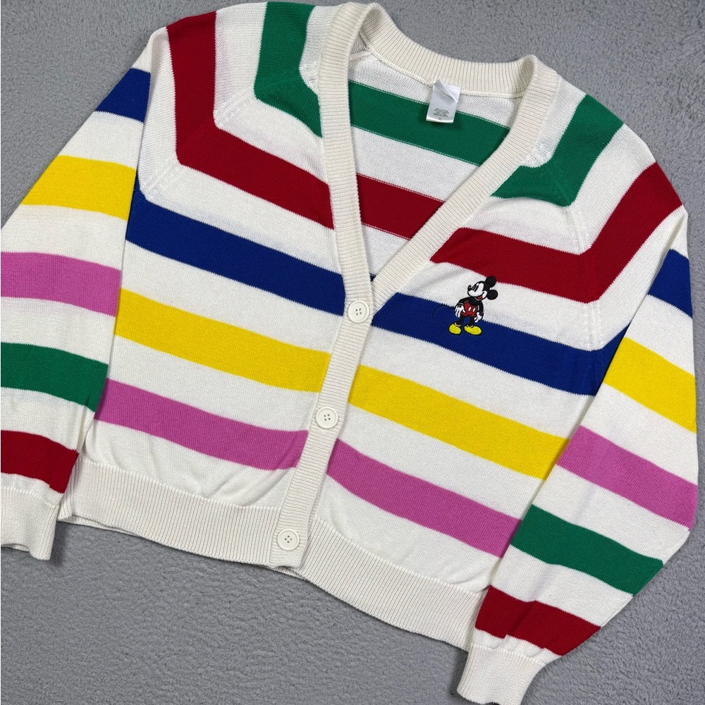Disney 100 Mickey Mouse Striped Cardigan